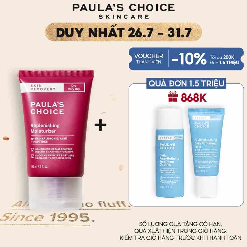 Kem dưỡng ẩm ban đêm dịu nhẹ Paulas Choice Skin Recovery Replenishing Moisturizer 60 ml mã 1860