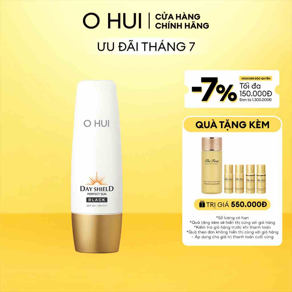 [Mã COSLUX07 giảm 120K đơn 1500K] Kem chống nắng OHUI Day Shield Perfect Sun Black SPF50+ PA++++ 50ml/80ml