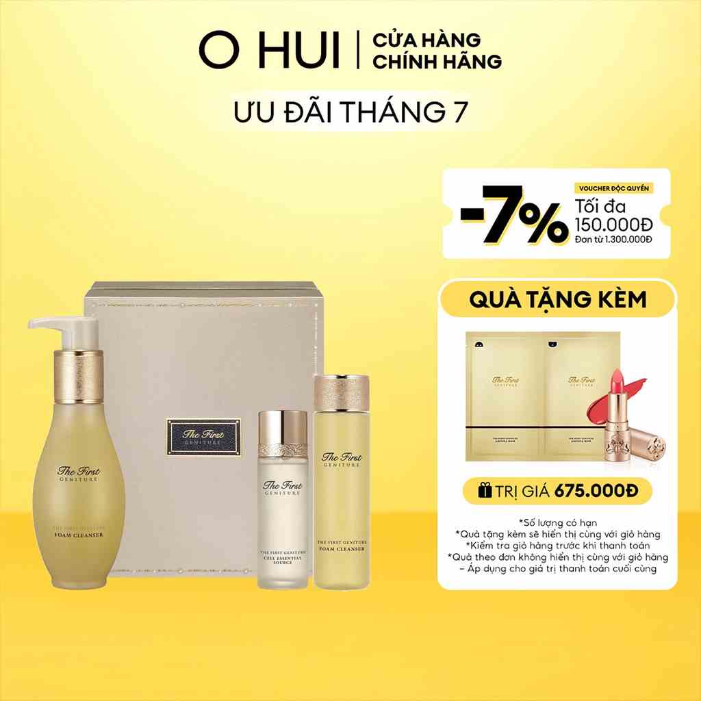 [Mã COSLUX07 giảm 120K đơn 1500K] Bộ sữa rửa mặt tái sinh da OHUI The First Geniture Foam Cleanser Special Set