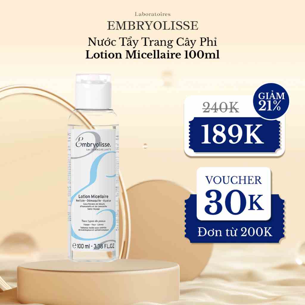 Nước Tẩy Trang Cây Phỉ Embryolisse Micellaire Lotion 100ml