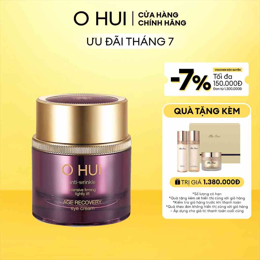 [Mã COSLUX07 giảm 120K đơn 1500K] Kem vùng mắt cải thiện nếp nhăn OHUI Age Recovery Cream 25ml