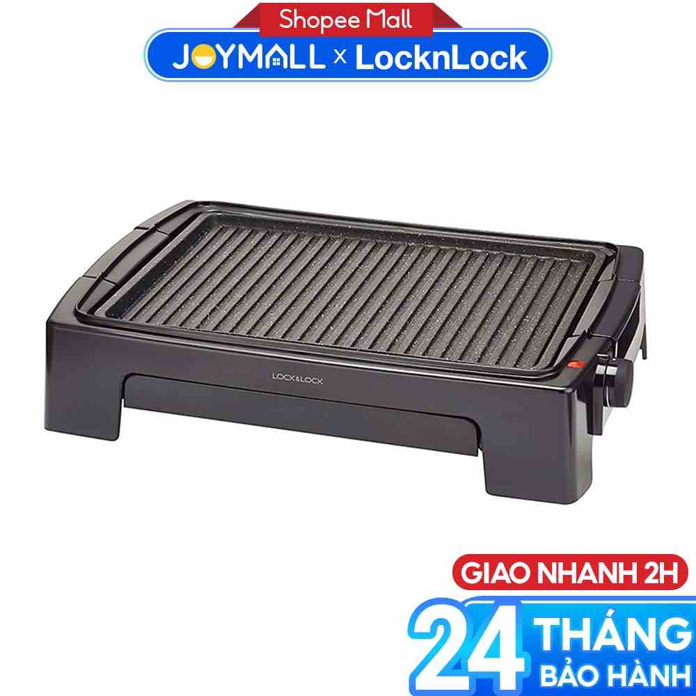 Bếp nướng điện Lock&Lock EJG221 1300W - Hàng chính hãng, mặt bếp đá chống dính, 5 mức nhiệt tùy chỉnh - JoyMall