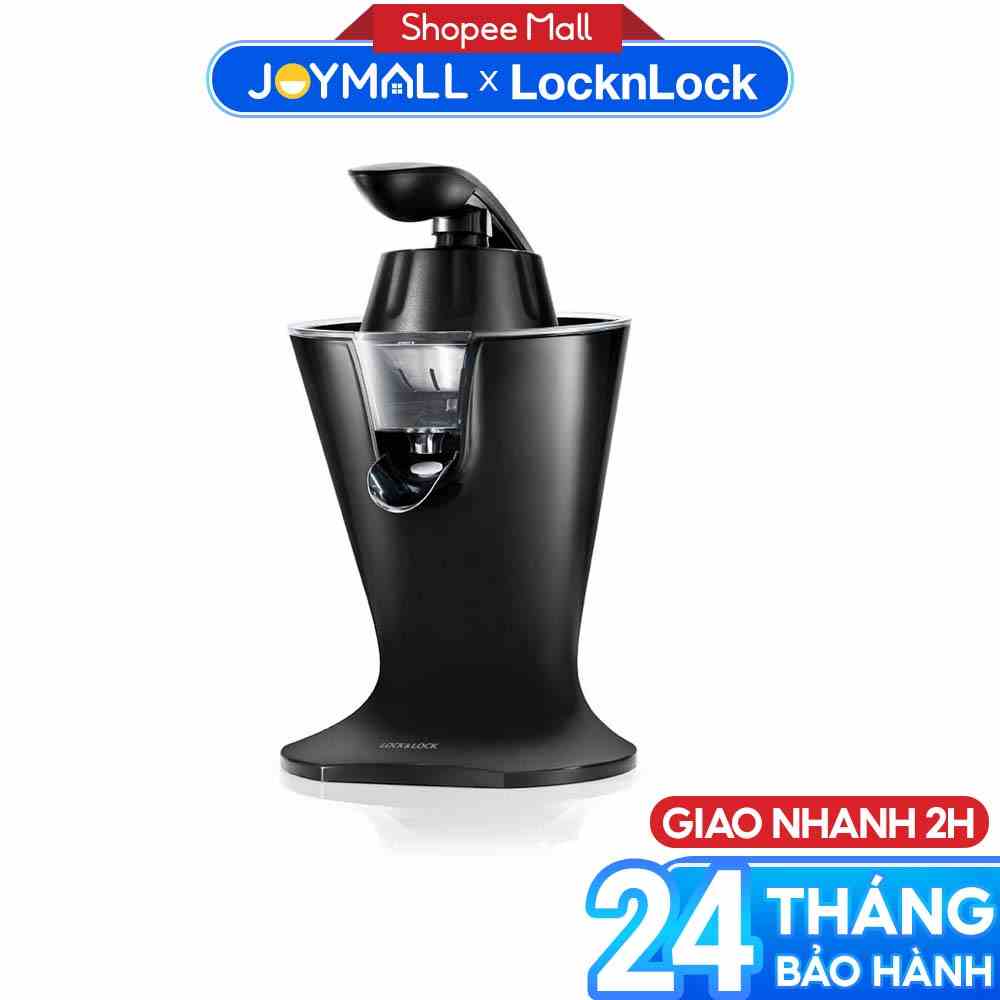 Máy vắt cam Lock&Lock EJJ256BLK 85W - Bảo hành chính hãng 24 tháng, cần gạt đòn bẩy, tay cầm mềm, dễ sử dụng - JoyMall