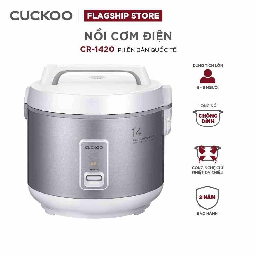 Nồi cơm điện Cuckoo 2.5 lít CR-1420 - Hàng chính hãng - Chất lượng Hàn Quốc