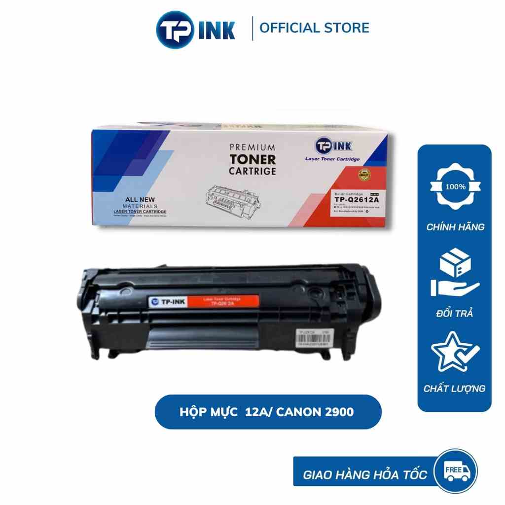 Hộp mực 12a  thương hiệu TP-ink  hộp mực  dùng cho máy in 2900,3000, 1010, 1015, 1012, 3015, 3020, 3030, 1020