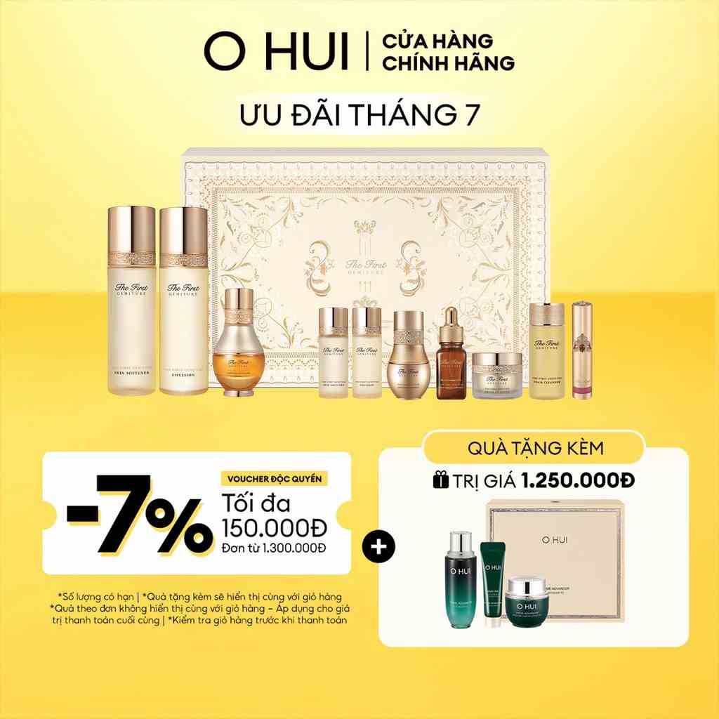 [Mã COSLUX07 giảm 120K đơn 1500K] Bộ tái sinh da toàn diện OHUI The First Geniture Signature Special Set