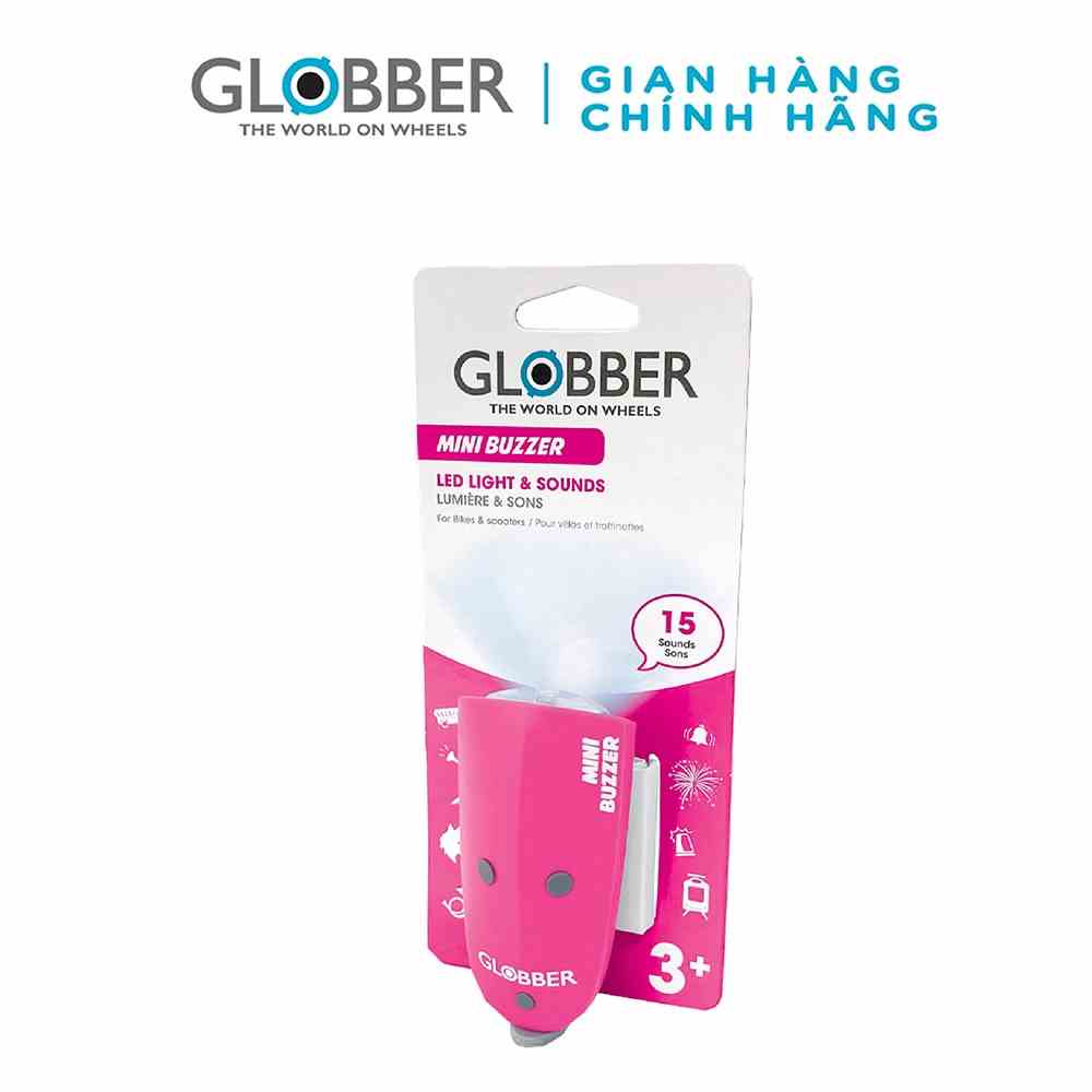 [Mã BMLTA35 giảm đến 35K đơn 99K] Bộ Tín Hiệu Còi, Đèn Globber Mini Buzzer – Hồng