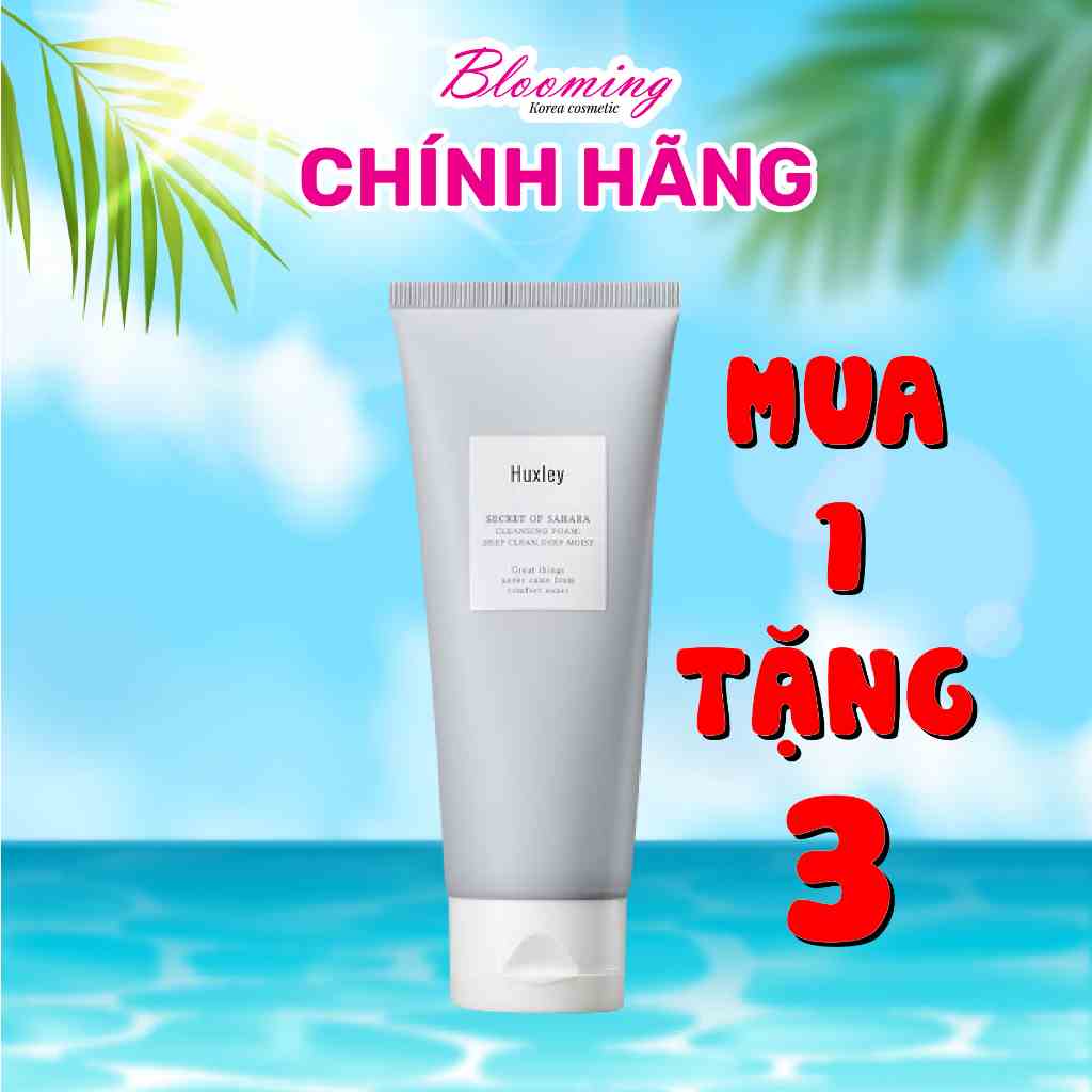 Sữa rửa mặt làm sạch chuyên sâu dạng bọt Huxley Cleansing Foam Deep Clean, Deep Moist 100g