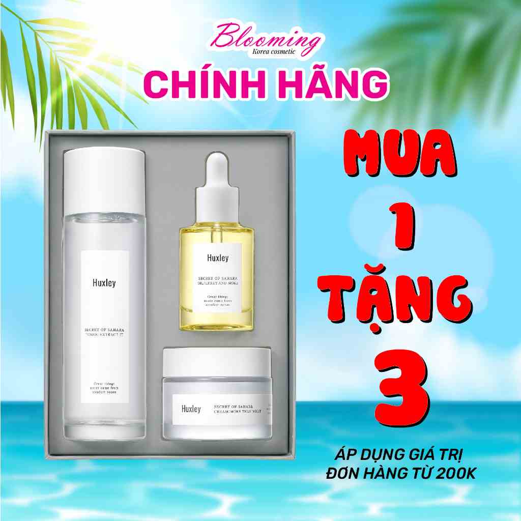 [CÓ BÁN LẺ] Bộ 3 Sản Phẩm Chống Lão Hóa, Dưỡng Da, Dưỡng Ẩm, Cấp Ẩm Sâu Huxley Extra Moisture Trio