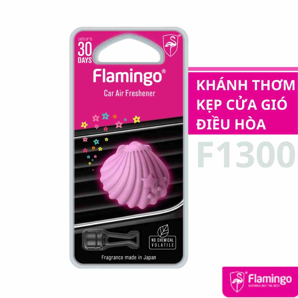 Khánh Thơm Ghim Cửa Gió Điều Hòa Khử Mùi Hôi Ô Tô Flamingo F1300H 20g - Hãng Phân Phối Chính Thức