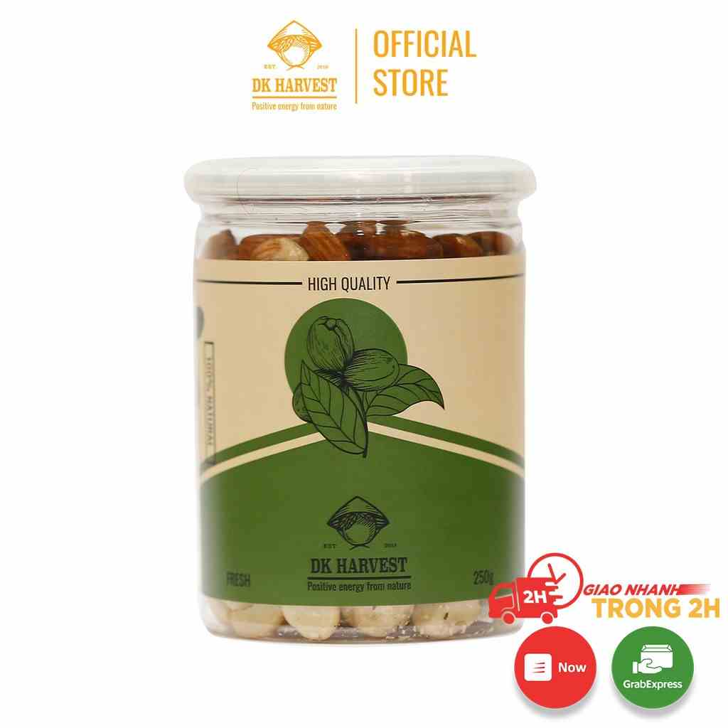 Hạt Mix 3 Loại - Từ Mùa Mới Nhất - DK HARVEST Nhập Khẩu (Óc chó - Macca - Hạnh Nhân) Hộp 250g, 500g