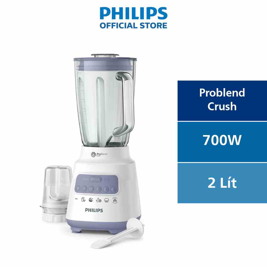 Máy xay sinh tố PHILIPS HR2222 cối thủy tinh - Hàng Chính Hãng