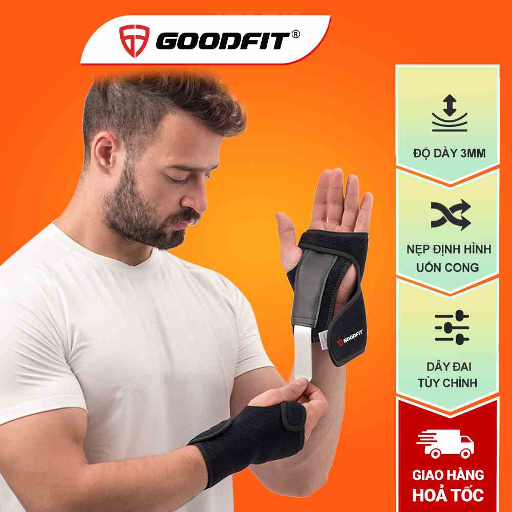 Băng nẹp cổ tay, hỗ trợ cố định cổ tay chính hãng GoodFit GF304W