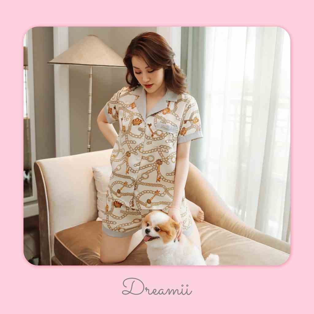 [Mã BMLTA35 giảm đến 35K đơn 99K] [DREAMII] Bộ ngủ dài Bella nữ xích vàng