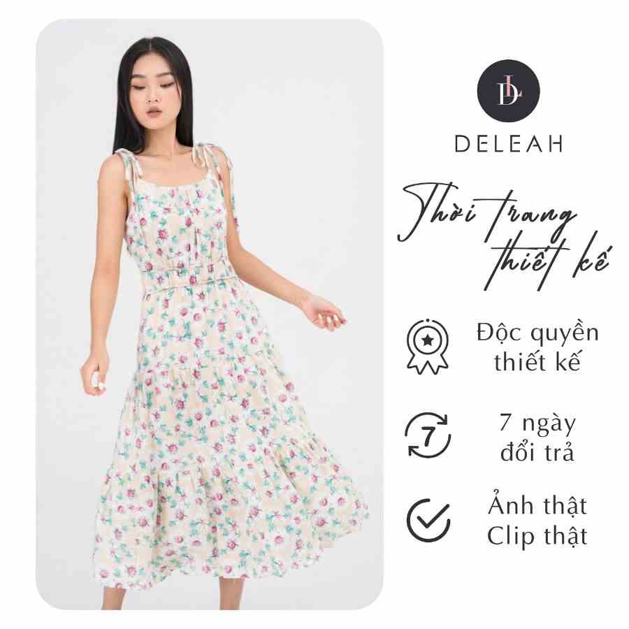 DE LEAH - Đầm Xoè 2 Dây Đuôi Cá Viền Eo - Thời trang thiết kế