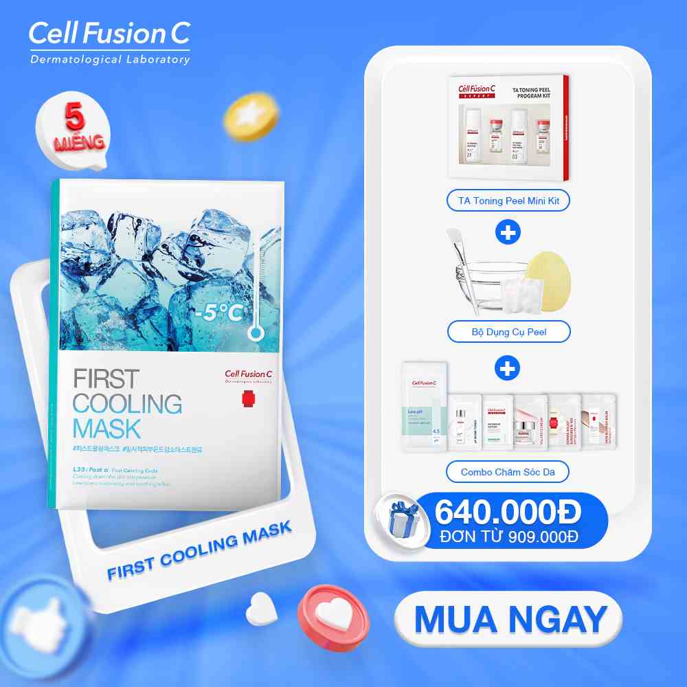 Mặt Nạ Cấp Ẩm Và Làm Dịu Da Khẩn Cấp Cell Fusion C First Cooling Mask