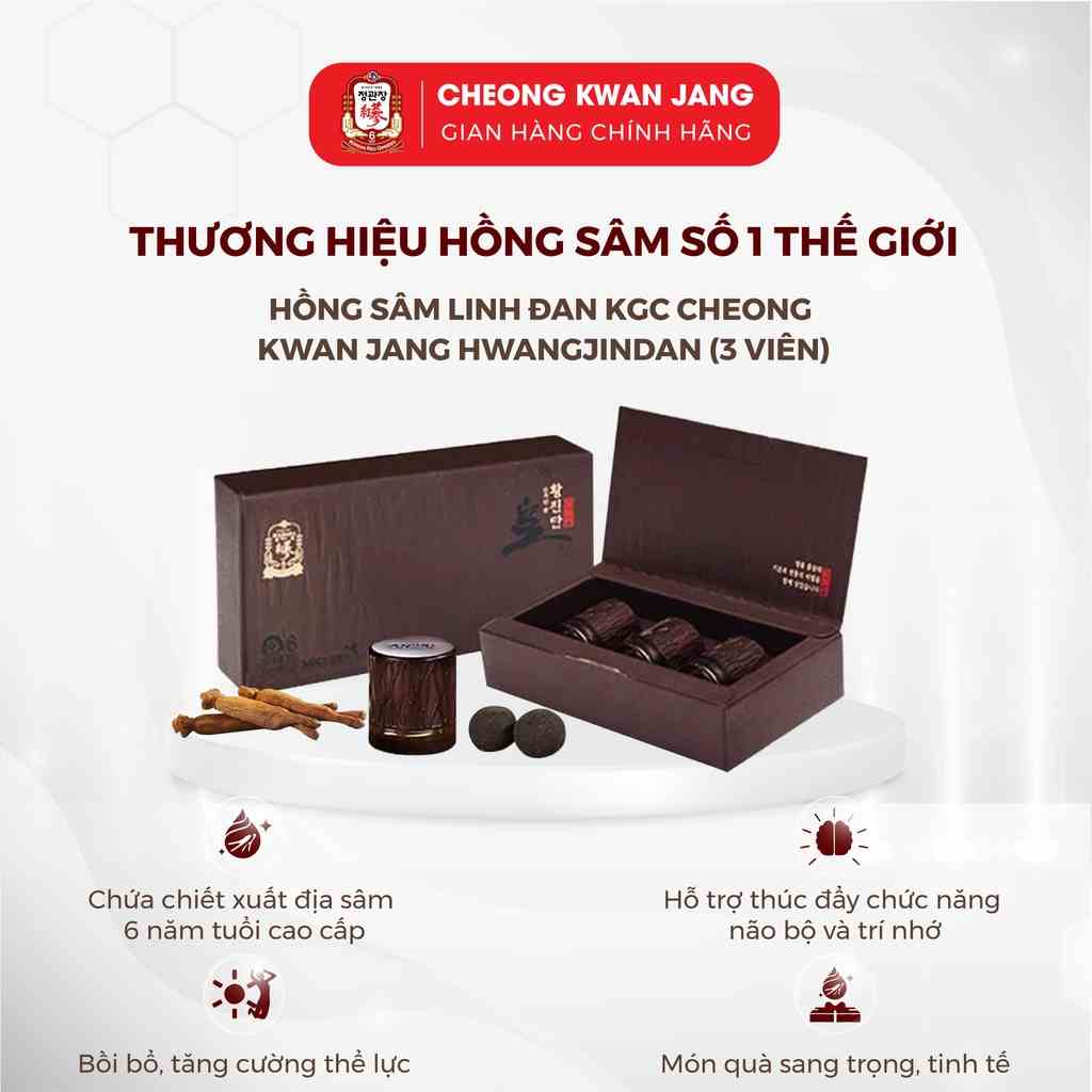 Viên Hồng Sâm Linh Đan KGC Cheong Kwan Jang Hwangjindan (03 viên)