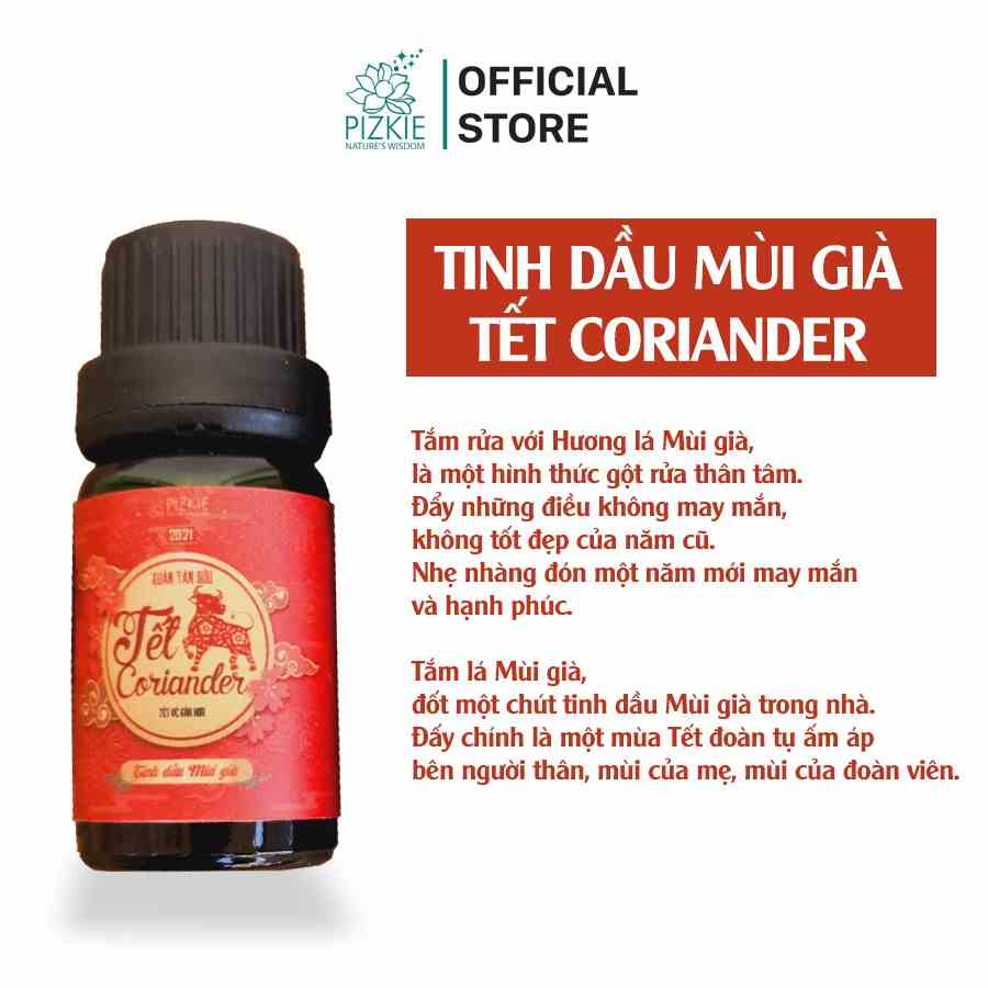 [Mã BMLTB35 giảm đến 35K đơn 99K] Tinh Dầu Mùi Già Tết CORIANDER ESSENTIAL OIL Pizkie 10ml - Mang Vị Tết Đến Mọi Nhà