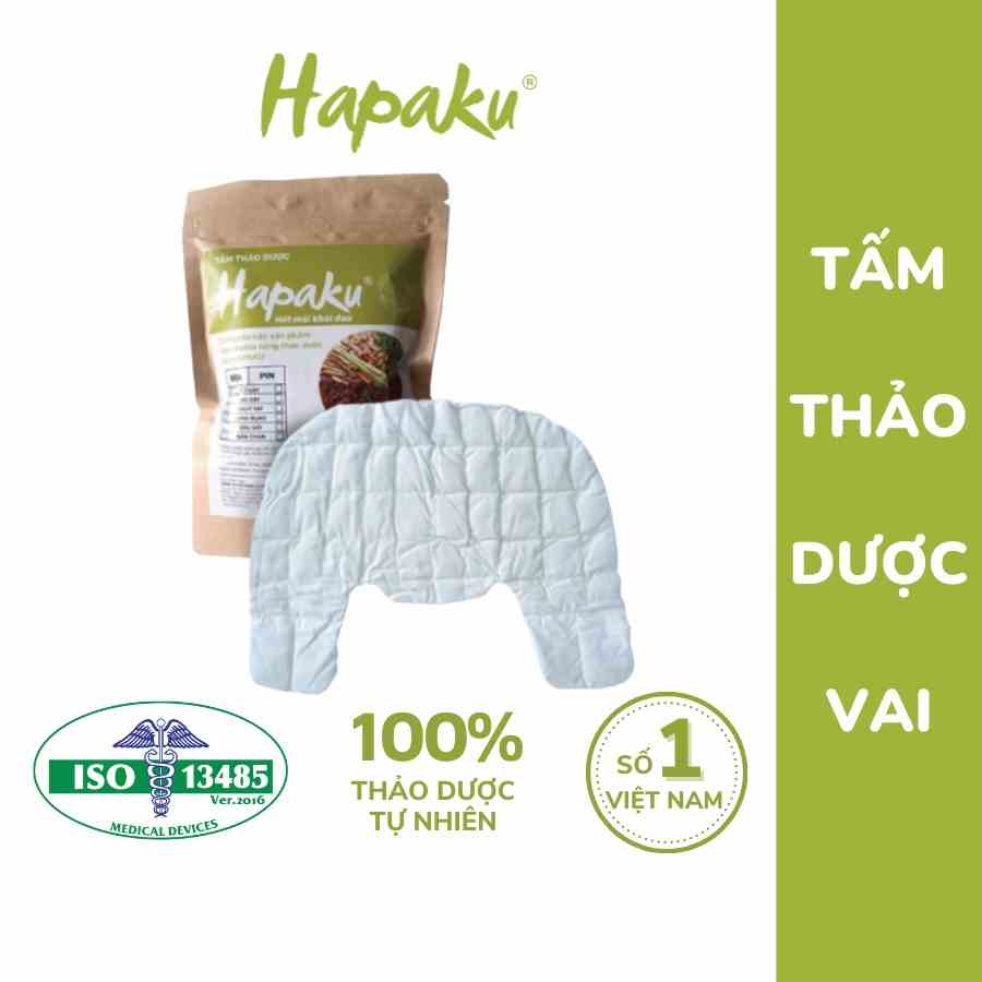 Tấm Thảo Dược Thay Thế Cho Đai Chườm Vai Gáy Cổ HAPAKU Làm Nóng Bằng Điện, Giảm Đau Mỏi Vai Thư Giãn