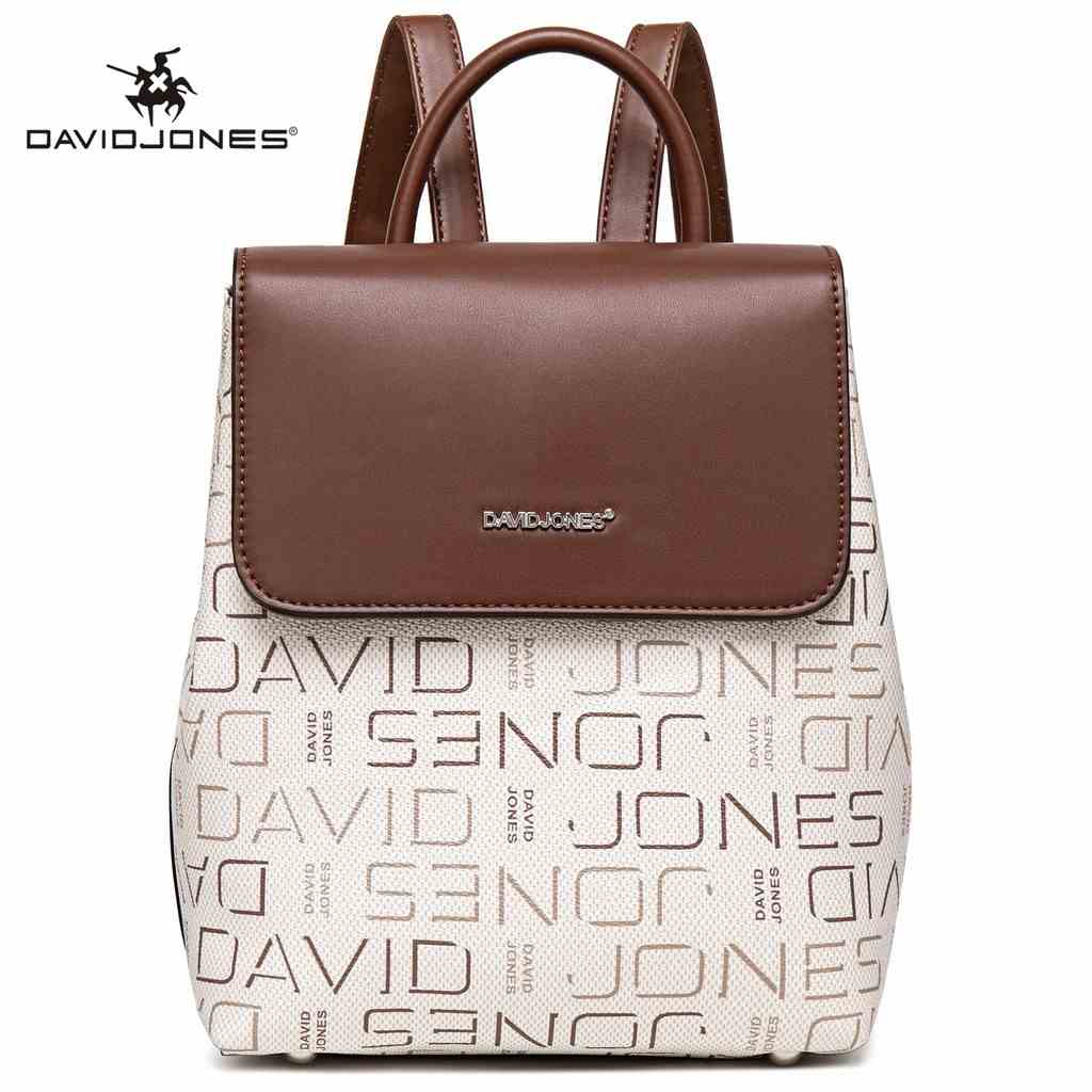 [Mã FA10K28 giảm đến 10k đơn 99k] Balo Nữ David Jones Họa Tiết In Chữ Thời Trang Thanh Lịch