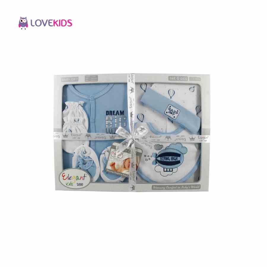 [Mã BMLTA35 giảm đến 35K đơn 99K] Set quà tặng sơ sinh cao cấp 6 chi tiết - Lovekids