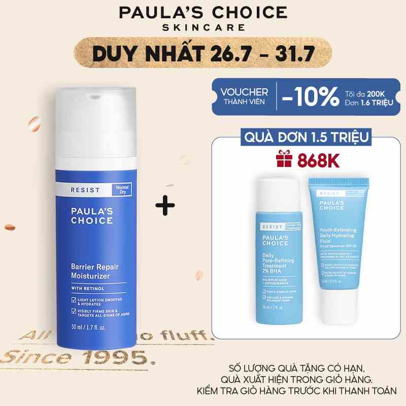 Kem dưỡng ẩm tái tạo hàng rào bảo vệ da chứa Retinol Paulas Choice Resist Barrier Repair Moisturizer 50ml mã: 7610