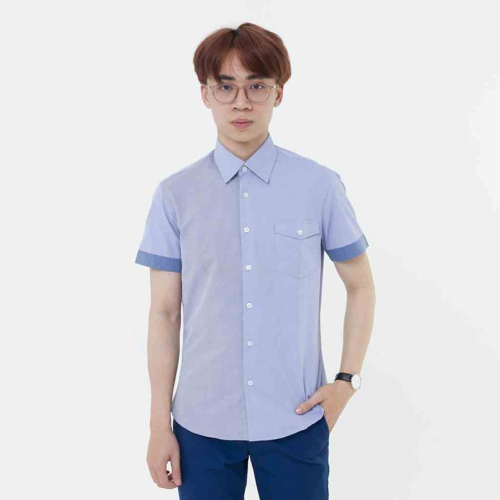 [Mã BMLTA35 giảm đến 35K đơn 99K] Áo sơ mi nam ngắn tay cao cấp The Shirts Studio thương hiệu Hàn Quôc - T1