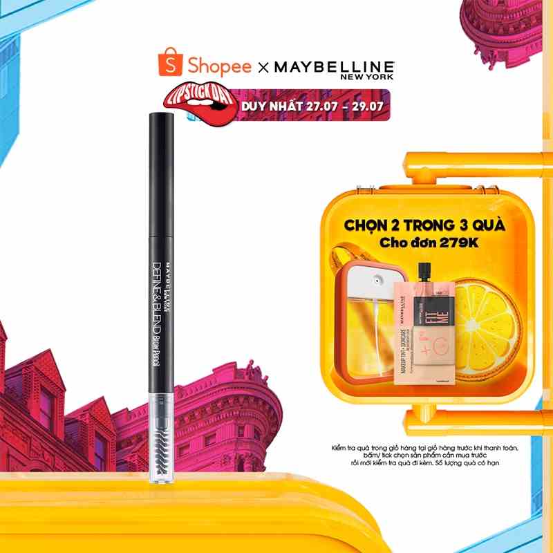 Chì Kẻ Mày 2 Đầu sắc nét tự nhiên Maybelline New York Define & Blend Brow Pencil 0.16g