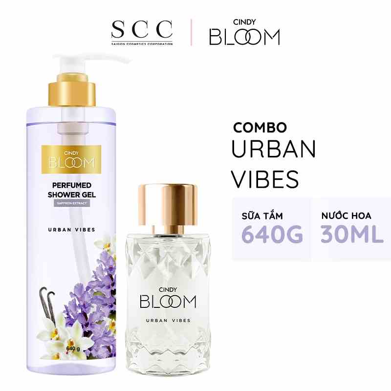 Combo Sữa Tắm Nước Hoa 640g & Nước Hoa 30ml Cindy Bloom Urban Vibes 30ml