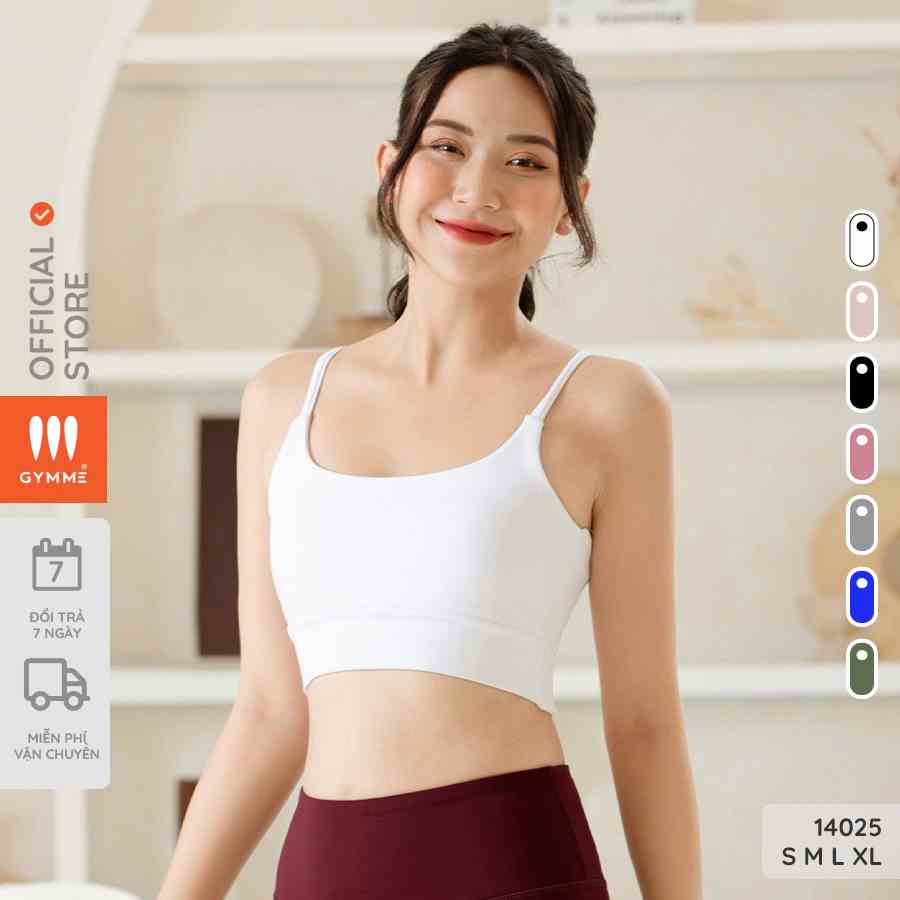 [Mã BMLTB35 giảm đến 35K đơn 99K] Áo tập gym yoga nữ dáng croptop thể thao sport bra hai dây gymme - 14025