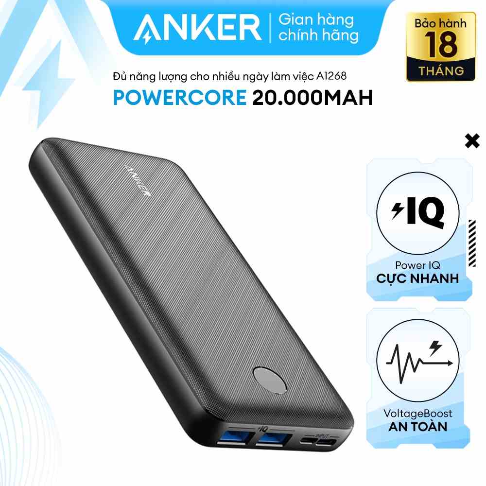 Pin sạc dự phòng ANKER PowerCore (Metro) Essential 20000mAh - A1268