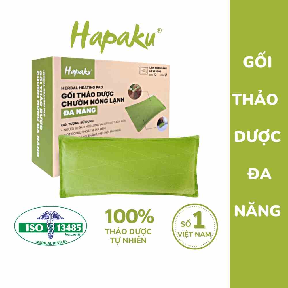 Gối Đa Năng HAPAKU Chườm Nóng Lạnh Giảm Nhức Mỏi Lưng, Vai Gáy Giảm Đau Bụng Kinh Size Lớn