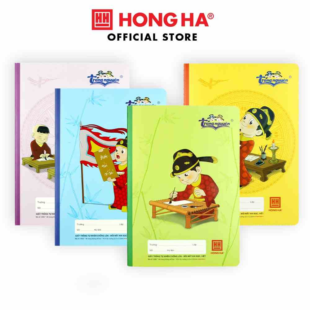 Vở 4 Ô ly 48 trang Hồng Hà Trạng nguyên lịch sử 0562