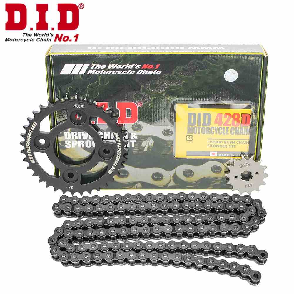 Nhông sên dĩa DID xe Wave RS/S100/S110/RSX/alpha mới, Future 2/X/Neo sên đen Nhật 428D (sên 9 ly) - Chain Made in Japan