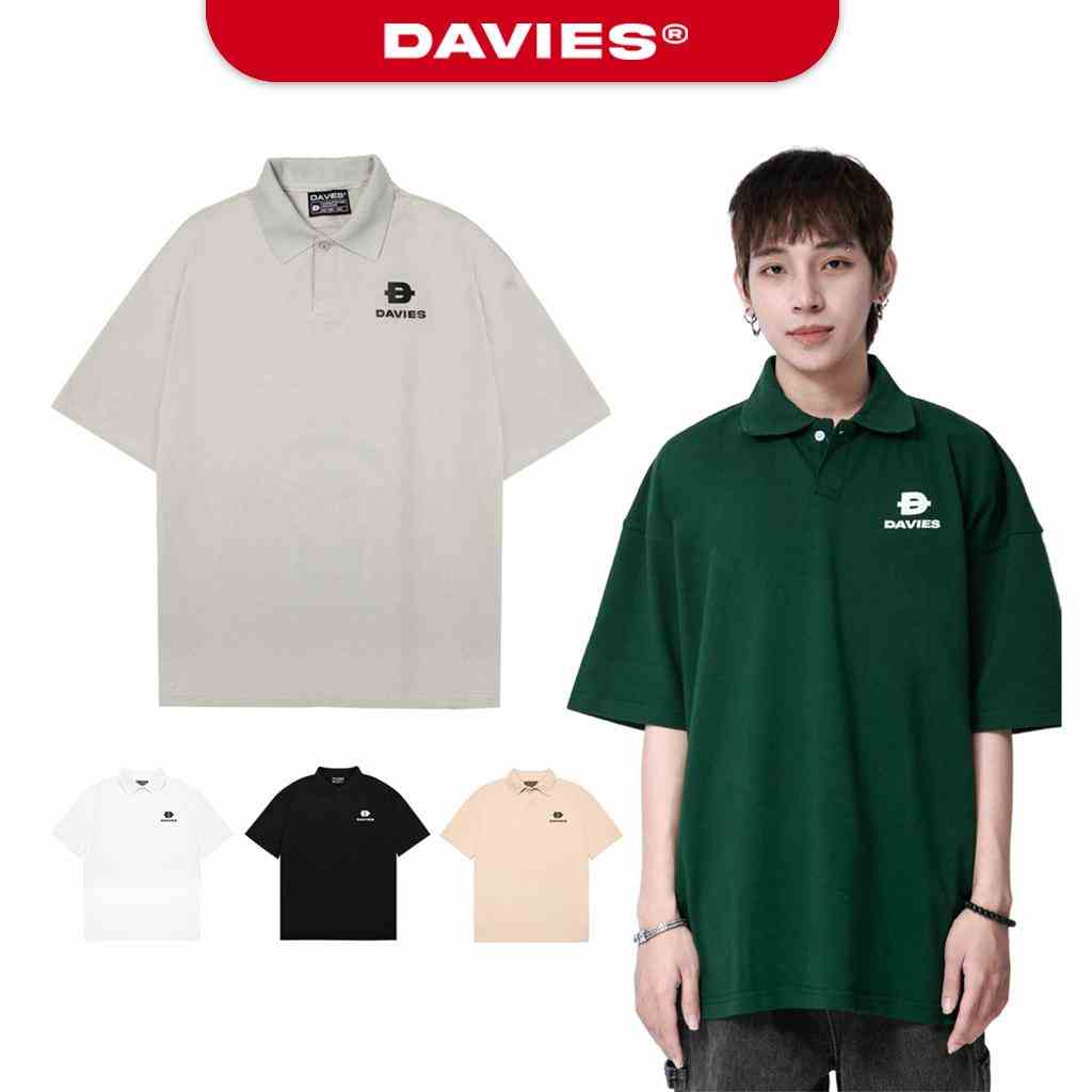 Áo polo nam nữ form rộng tay lỡ Basic nhiều màu local brand DAVIES| D27-PL2