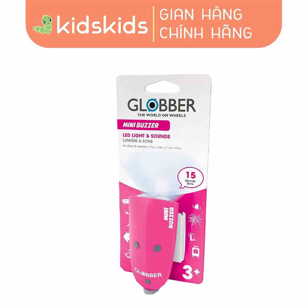 Bộ Tín Hiệu Còi Và Đèn Phát Sáng Globber Mini Buzzer - Hồng