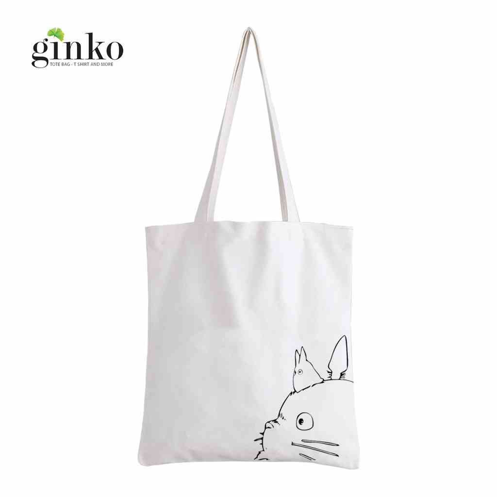 [Mã BMLTB35 giảm đến 35K đơn 99K] Túi Vải GINKO Kiểu Basic dây kéo In Hình Totoro G127