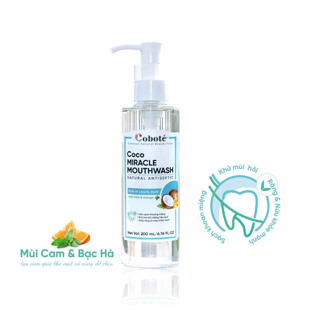 Nước súc miệng dạng dầu Coboté 200ml