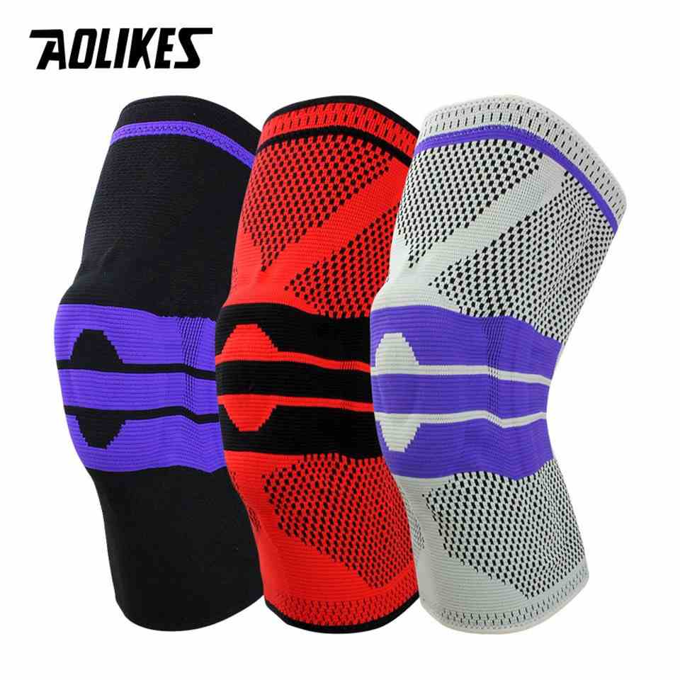 Đai bảo vệ đầu gối AOLIKES A-7721 trợ lực khớp gối với các thanh cacbon đàn hồi sport knee protector