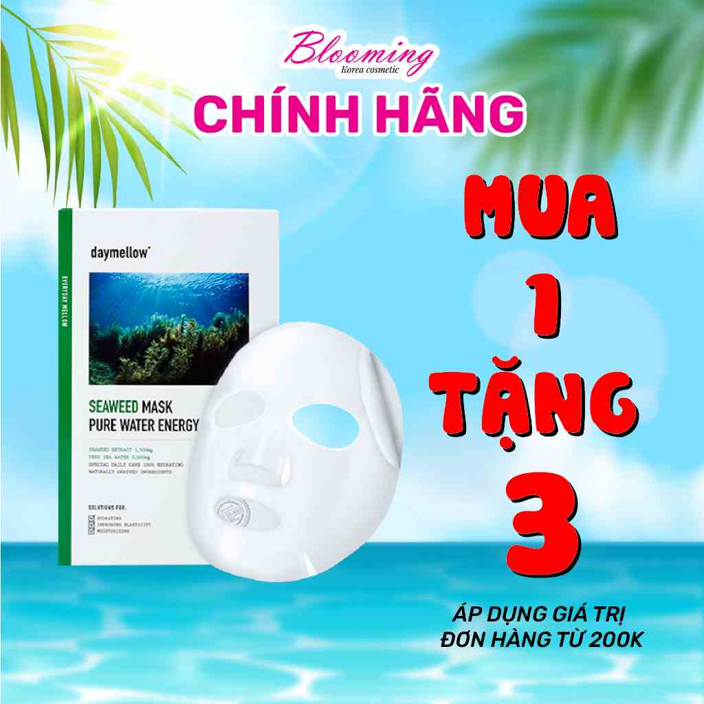 Mặt Nạ Miếng Dưỡng Ẩm Nuôi Dưỡng Với Năng Lượng Nước Biển Sâu Tảo Biển Daymellow Seaweed Mask Pure Water Enegry 27ml