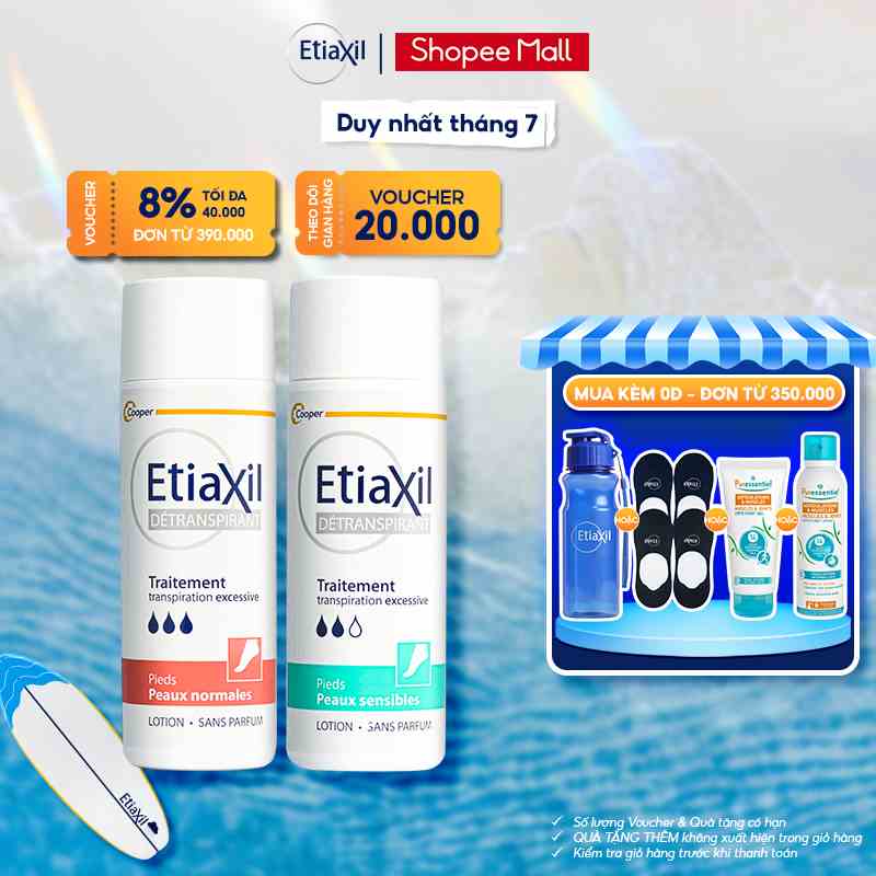 Lotion Khử Mùi Và Ngăn Mồ Hôi Dành Cho Tay Chân Etiaxil 100ml