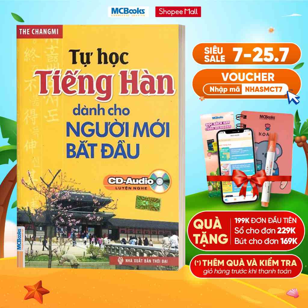 Sách - Tự Học Tiếng Hàn Cho Người Mới Bắt Đầu - Học Kèm App Online