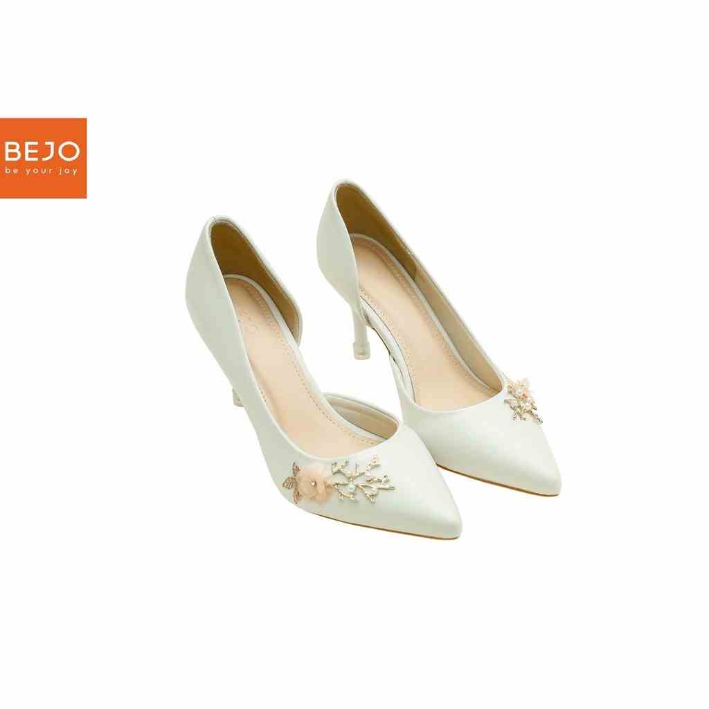 [Mã BMLTB35 giảm đến 35K đơn 99K] Giày cưới BEJO H51 3hoa cành vàng - WEDDING SHOES