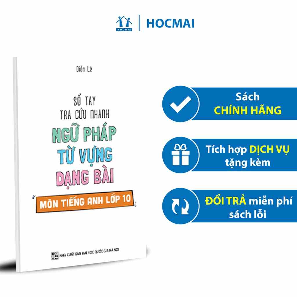 Sách - Sổ tay tra cứu nhanh ngữ pháp từ vựng dạng bài môn Tiếng Anh lớp 10