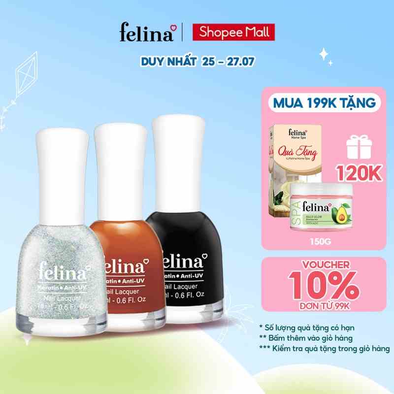 Sơn móng tay Felina 18ml - Màu sắc đa dạng