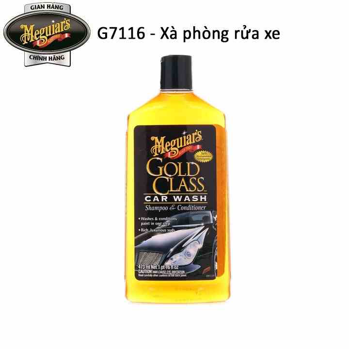 Meguiars Xà phòng rửa xe có thành phần dưỡng dòng Gold Class - Gold Class Car Wash Shampoo & Conditioner, G7116, 473ML