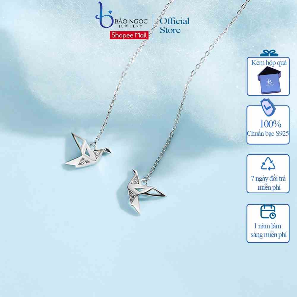 Khuyên Tai Bạc Đẹp, Bạc Nữ 925 Dáng Dài Cá Tính Cho Nữ Hàn Quốc - B2443 - Bảo Ngọc Jewelry