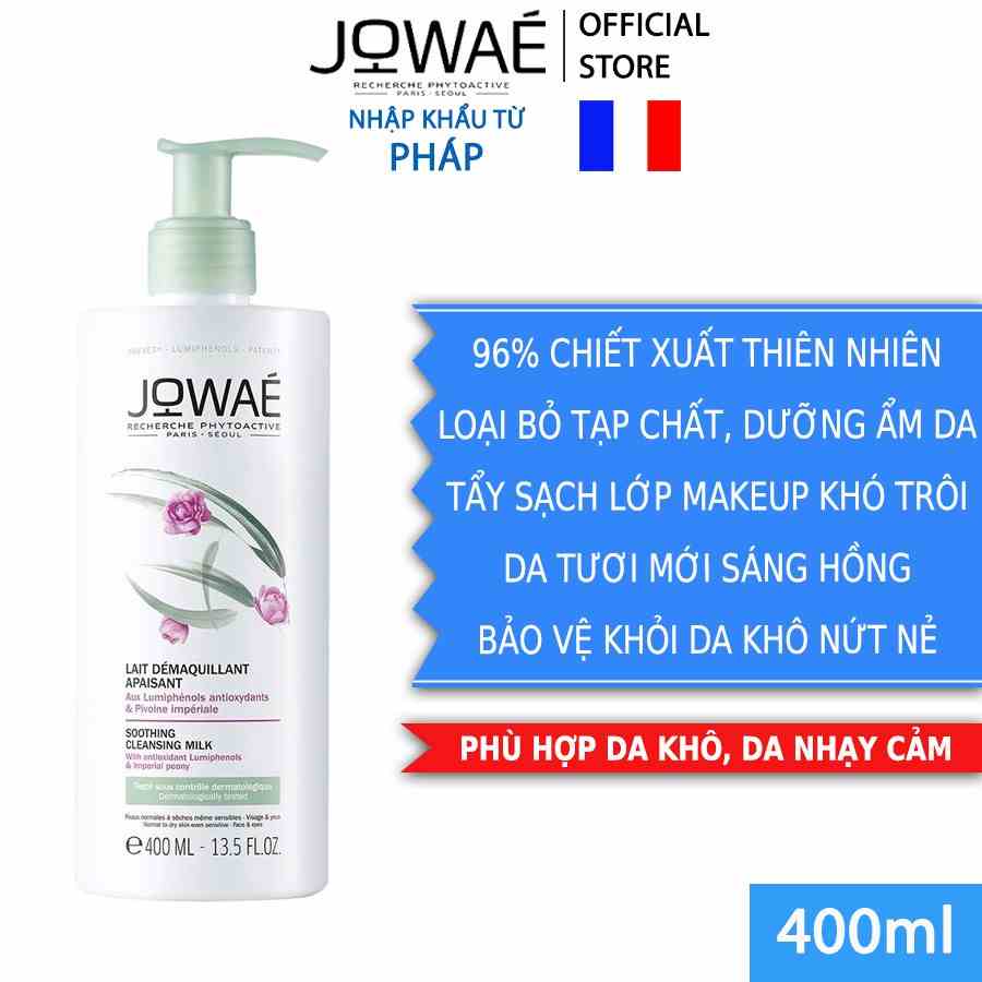 Sữa tẩy trang Dưỡng ẩm cho da JOWAE Soothing Cleansing Milk - Loại bỏ tạp chất và lớp Make up - 400ml