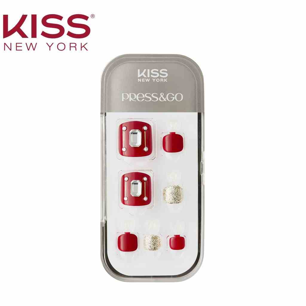 [Mã BMLTB200 giảm đến 100K đơn 499K] Bộ 24 Móng Chân Gel Tự Dán Press & Go Kiss New York Nail Box - Hera (KPT25K)