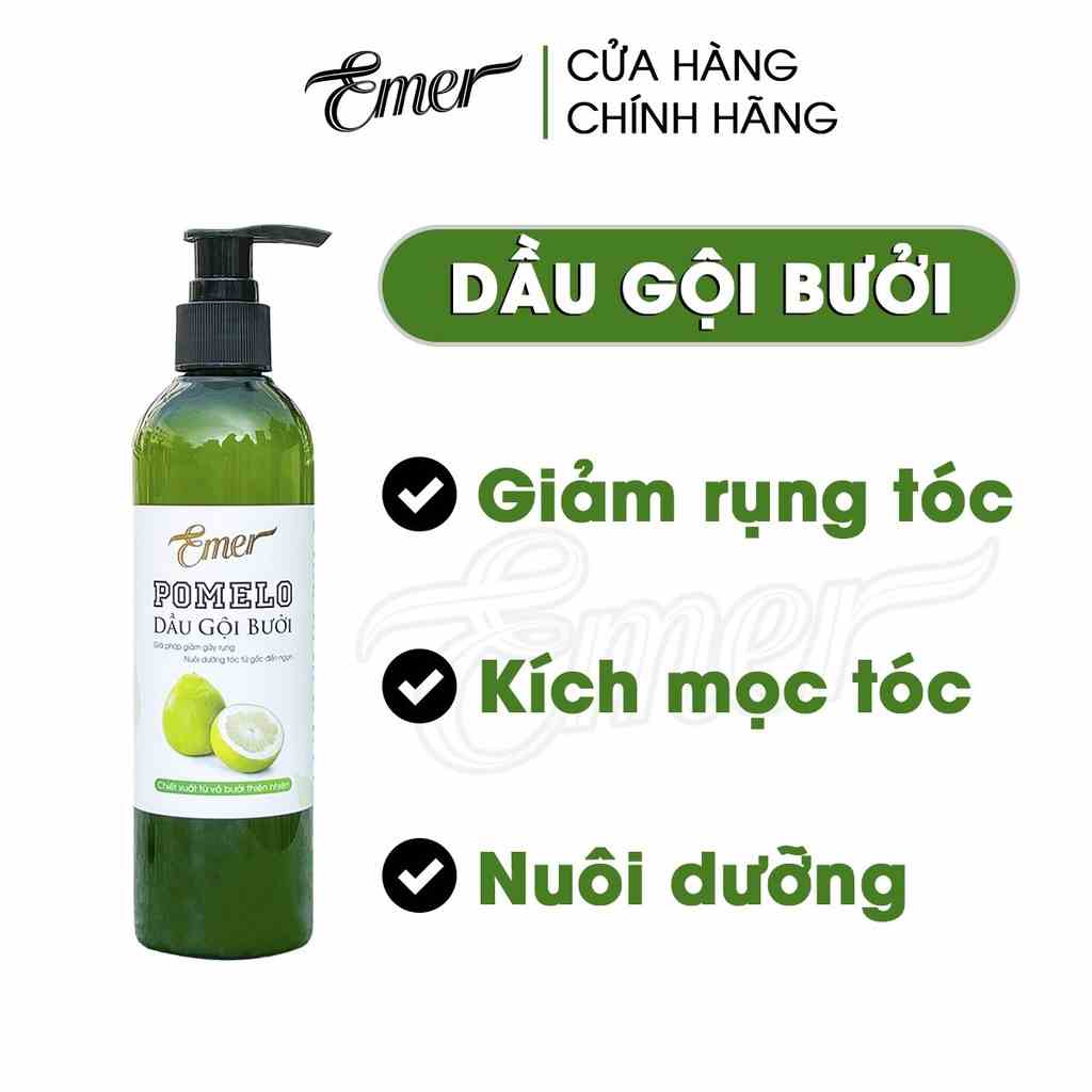 [Mã BMLTB35 giảm đến 35K đơn 99K] Dầu gội bưởi kích mọc tóc tinh dầu pomelo Emer Garin 300ml dưỡng tóc giảm rụng